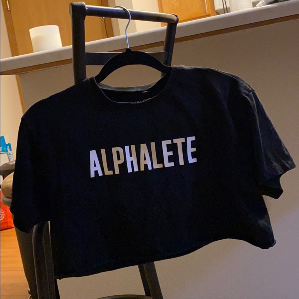 EXCLUSIVE Alphalete black crop top
